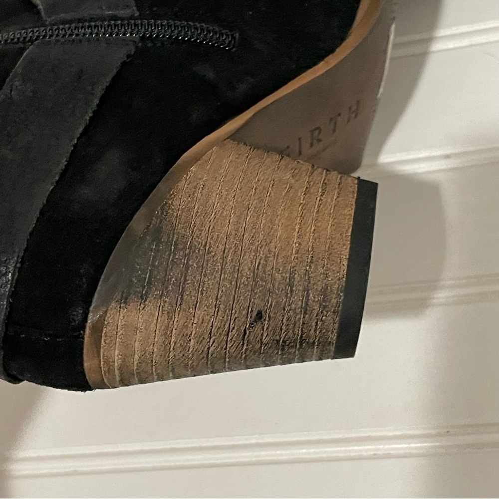 Firth Black suede ankle harness strap booties 625 - Picture 11 of 11